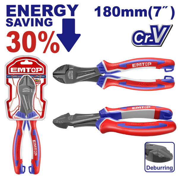 Cleste de taiere diagonala de mare putere de parghie 180mm (7") - EPLRHD0721, EMTOP