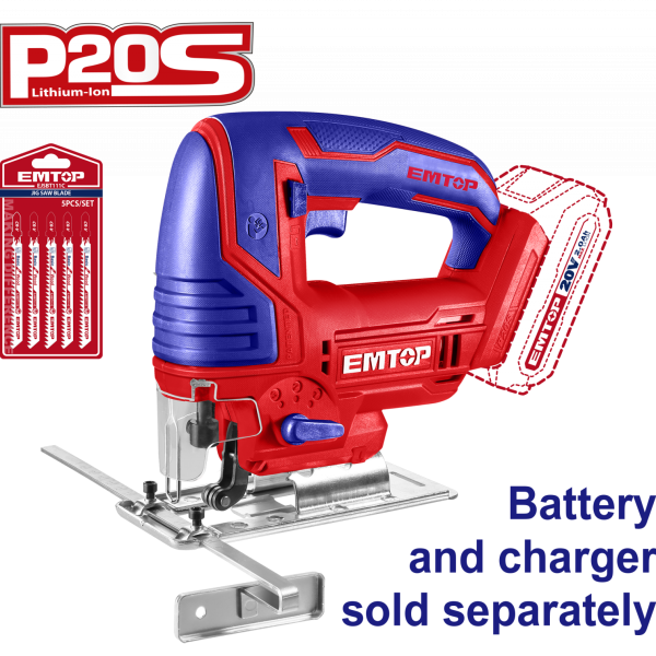 Fierastrau pendular fara acumulator si incarcator, 5 lame incluse - ELGS208501, EMTOP