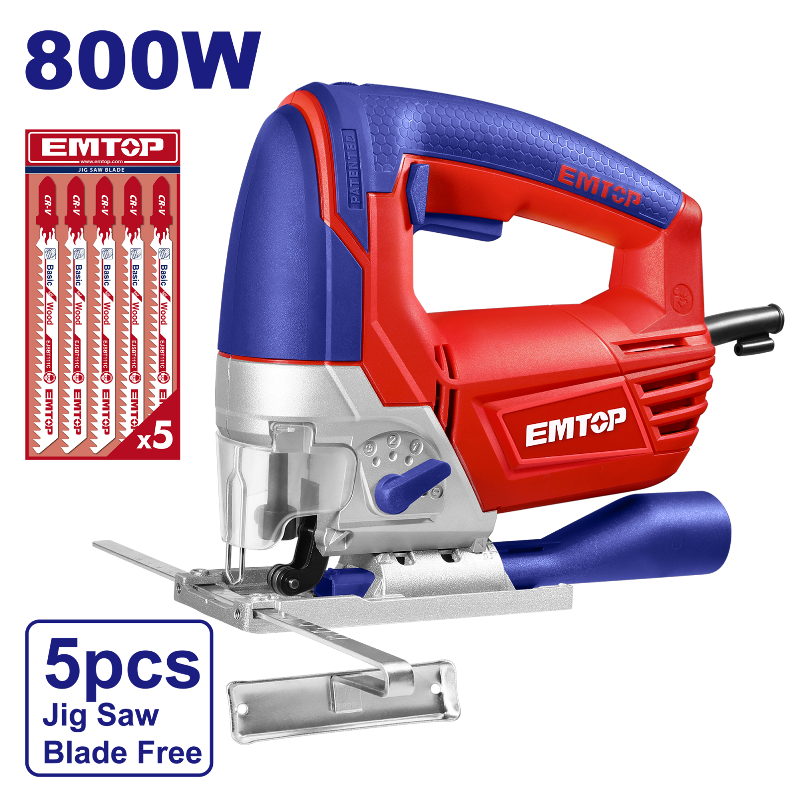 ferastrau-jigg-930852.png Fierastrau pendular electric 800W, 5 buc lame incluse - EJSW8001, EMTOP - imagine 1