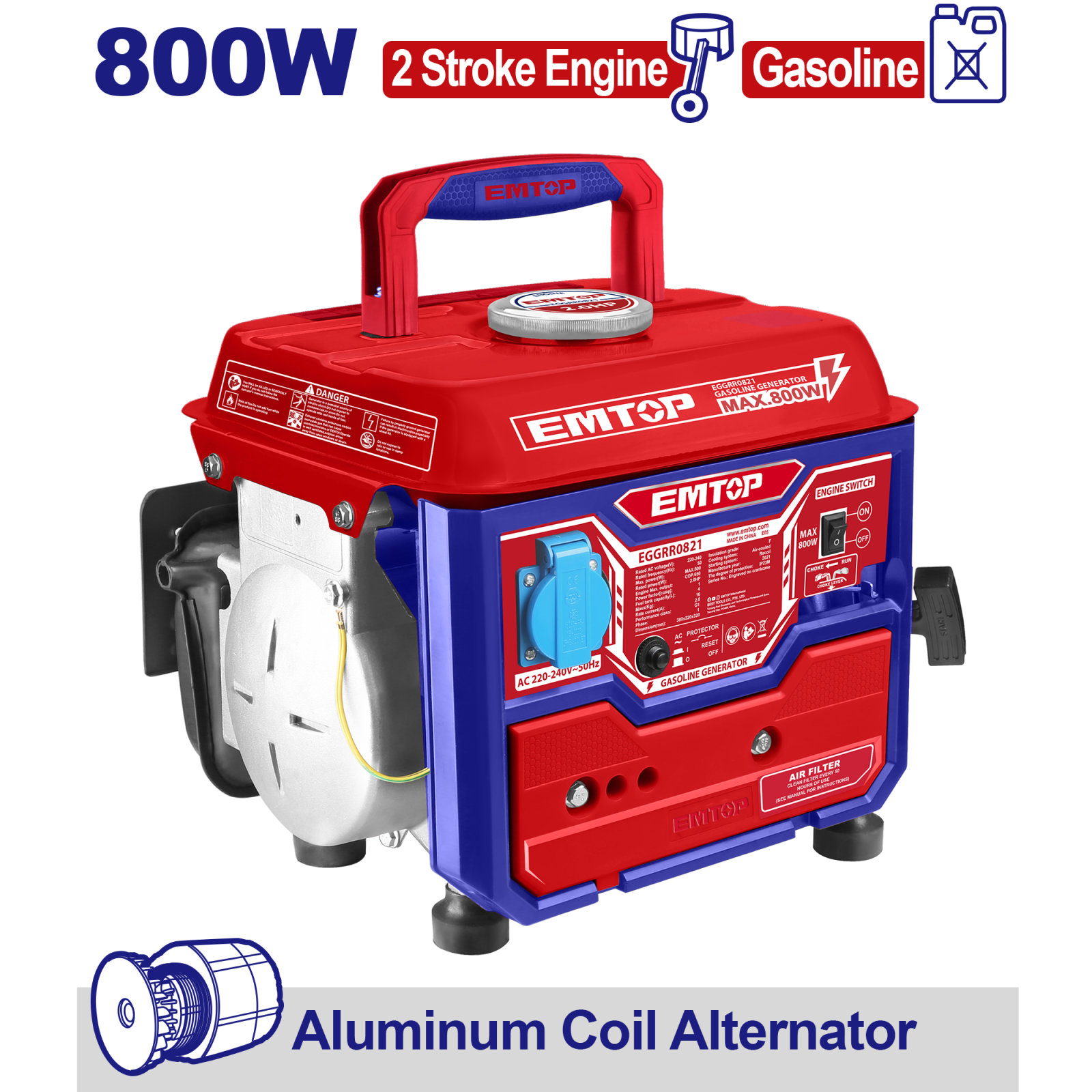 generator-pe-benzina-279109.png Generator pe benzina 800W, rezervor 4L - EGGRR0821, EMTOP - imagine 1