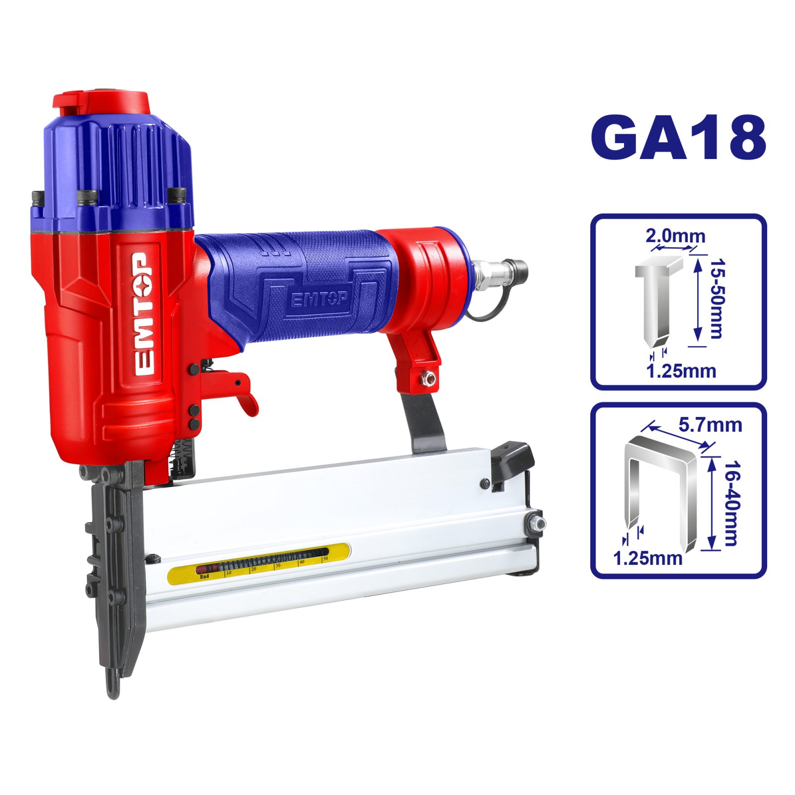 nailer-combo-2-in-1-brad-900554.png Pistol pneumatic capse/cuie 2 in 1, GA18 - ECBN504001, EMTOP - imagine 1