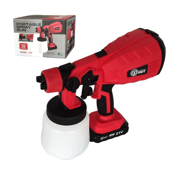 Pistol de vopsit cu acumulator , Rezervor 1000 ML , 21 V , 3 Ah