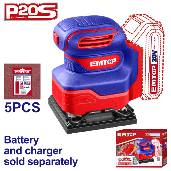 Slefuitor fara acumulator si incarcator, 110x100mm - ELSHS2014, EMTOP