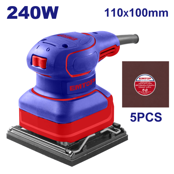 Slefuitor electric cu vibratie, 240W, baza 110x100mm - EFSR24101, EMTOP