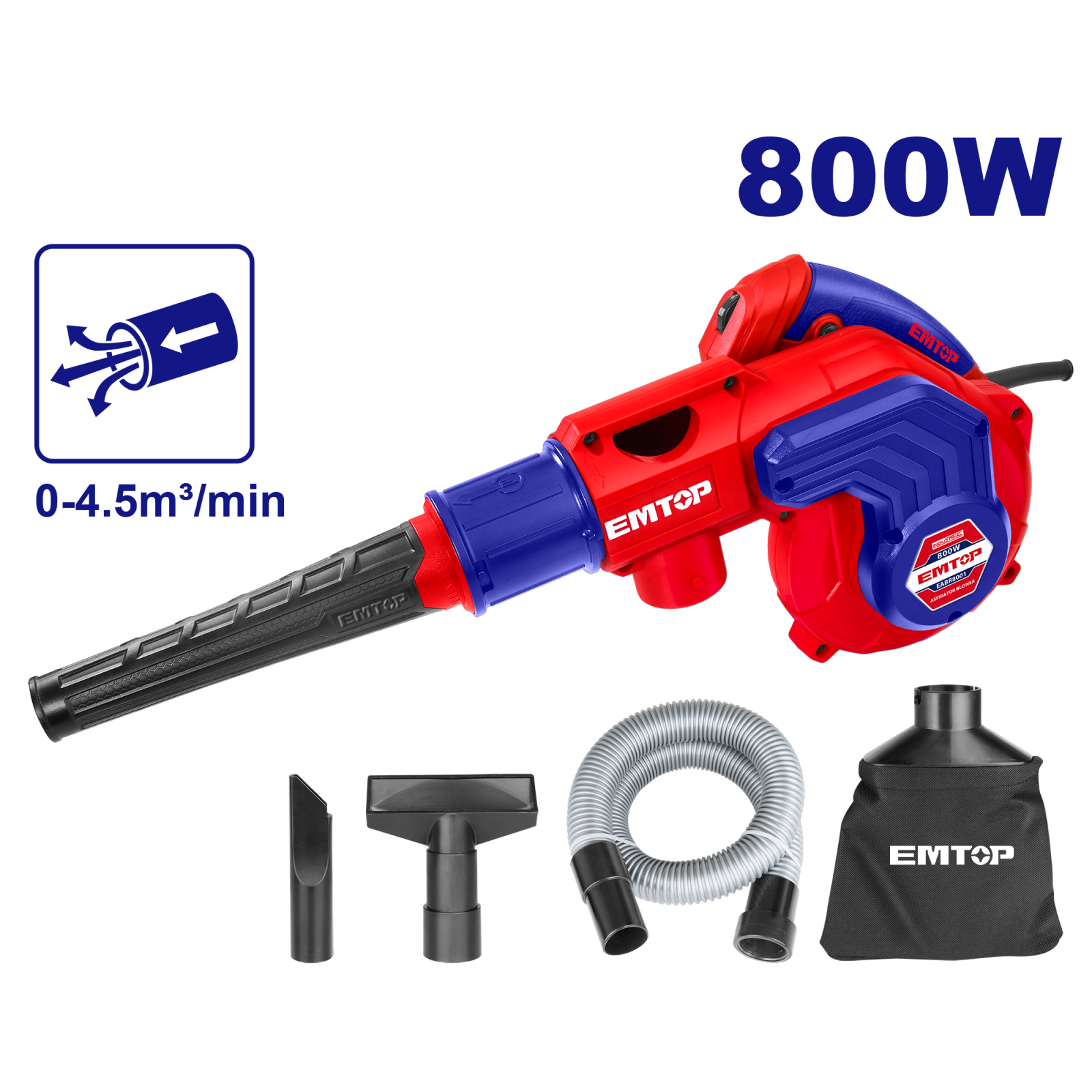suflanta-cu-aspirator-499123.png Suflanta cu aspirator 800W, set suplimentar perii motor - EABR8001, EMTOP - imagine 1